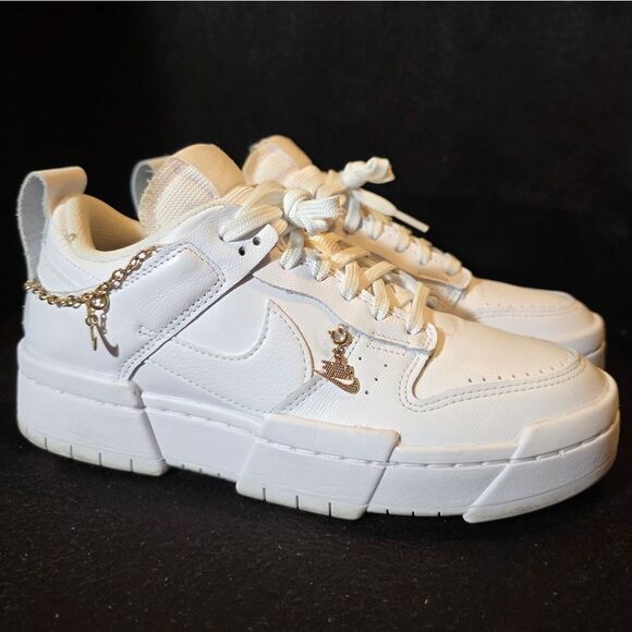 Nike Af1 Women's 7.5 with Gold Accents - Picture 7 of 9